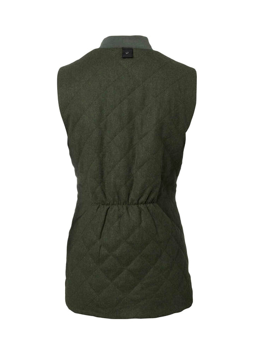 Allington Fill100 Tweed Vest Women - Dark Green - 2