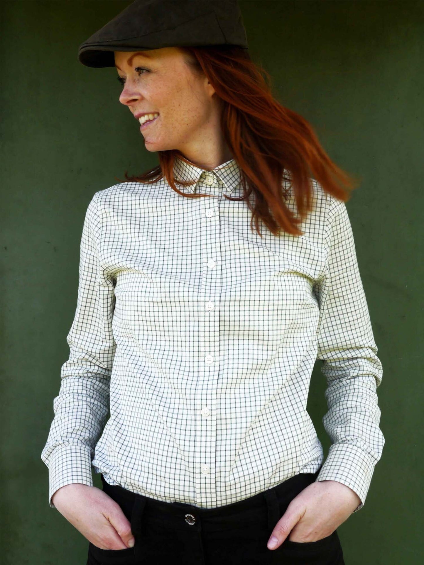 Chorley Shooting Fit Shirt Women - Thyme Green Tattersall - 20