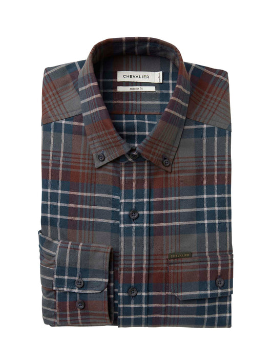 Falcon Flannel Shirt Men - Rust Checked - 2