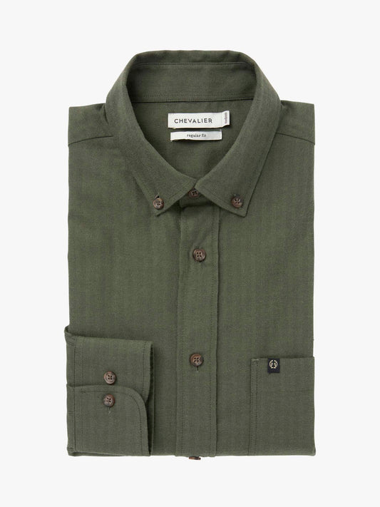 Dalby Regular Fit Shirt Men - Dark Green - 2