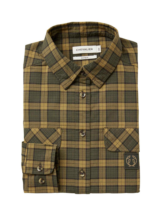 Creek Shooting Fit Coolmax Shirt Women - Moss Checked - 2