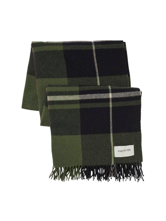 Anne Wool Scarf Chevalier XL Check - Dark - 2
