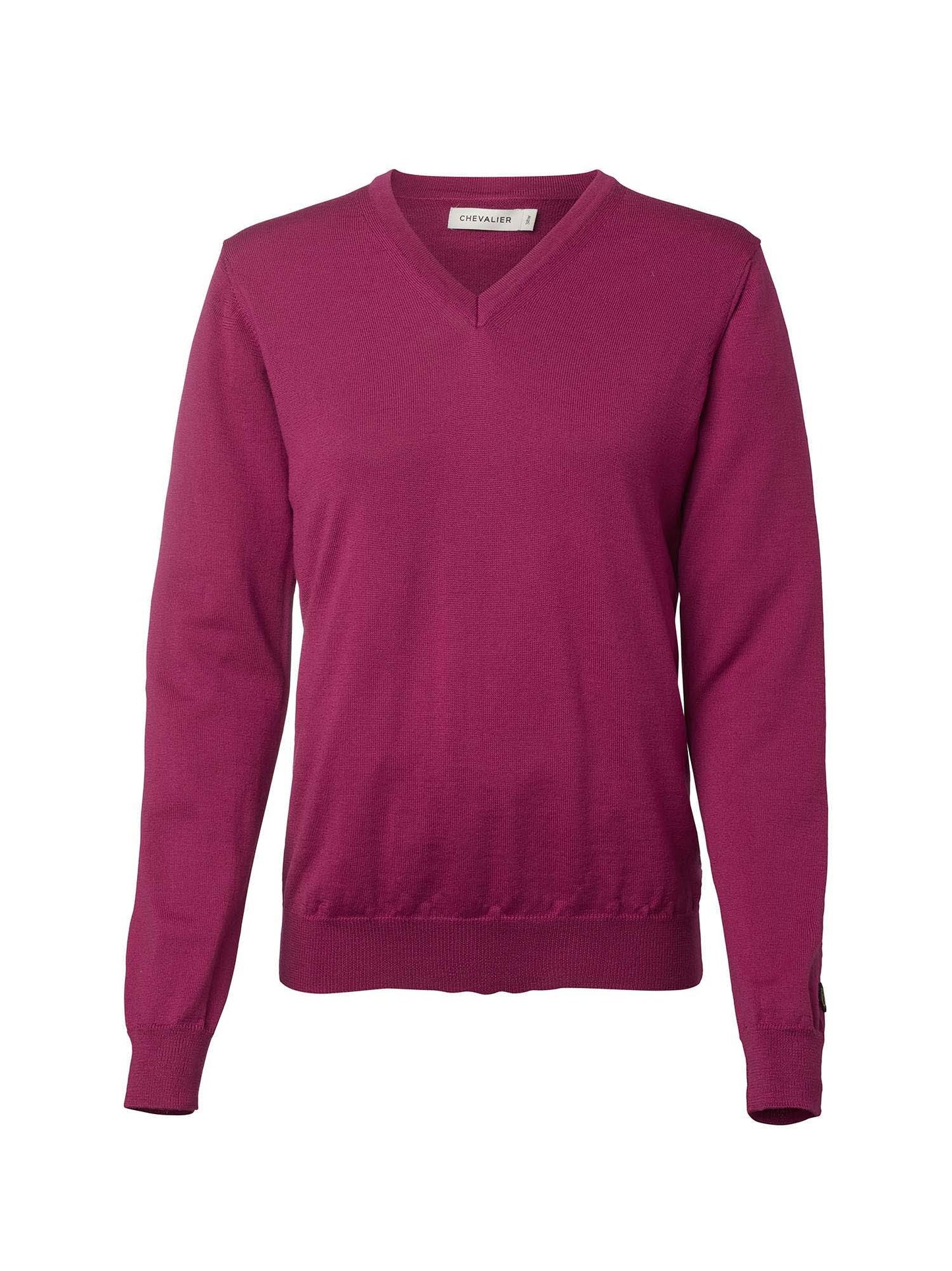 Blaise V-Neck Merino Pullover Women - Cherry Red - 1