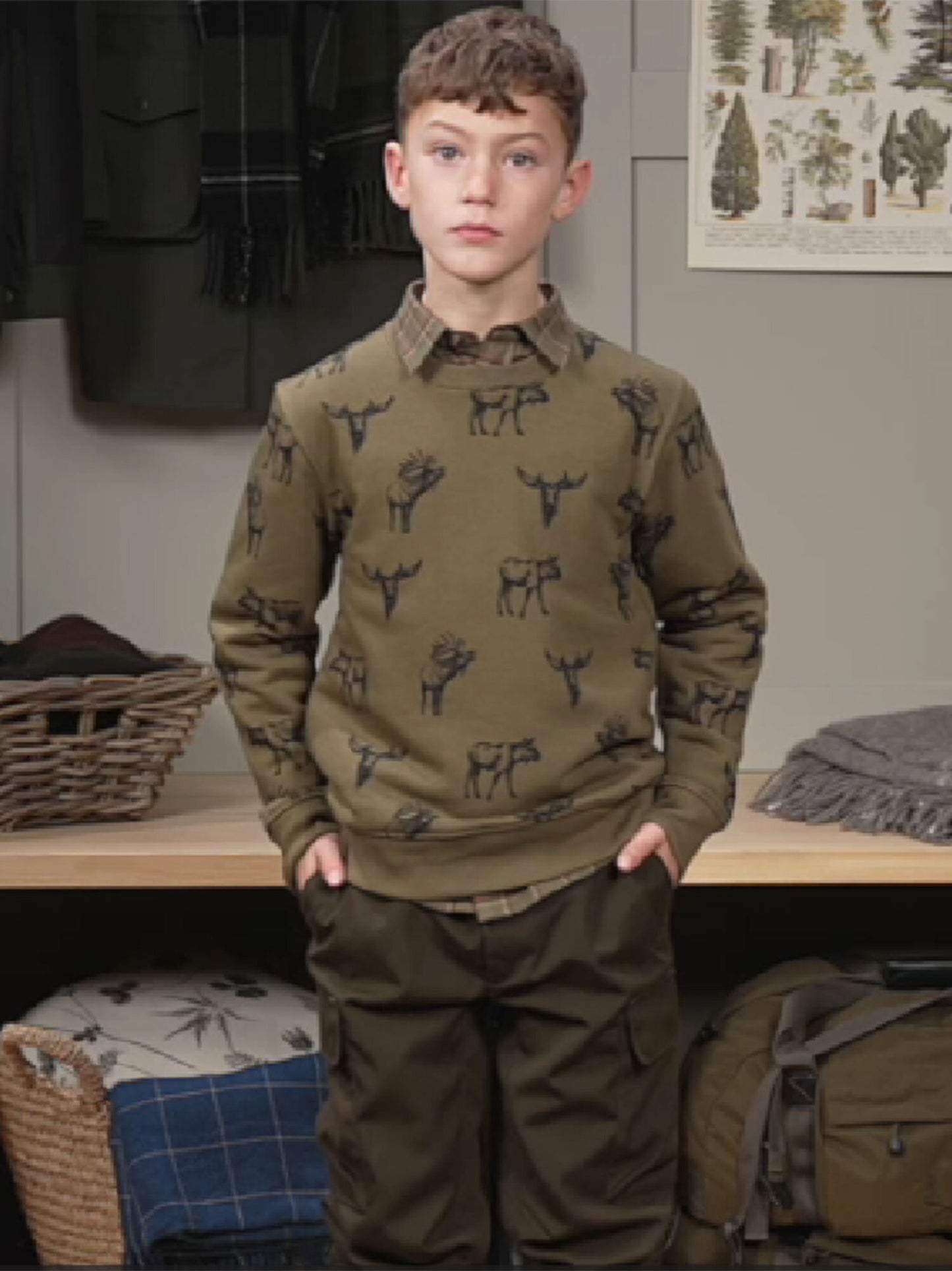 Moose Sweatshirt Junior Forest - Green Moose - 20