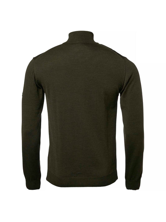 Aston Half Zip Merino Pullover Men - Dark Green - 2