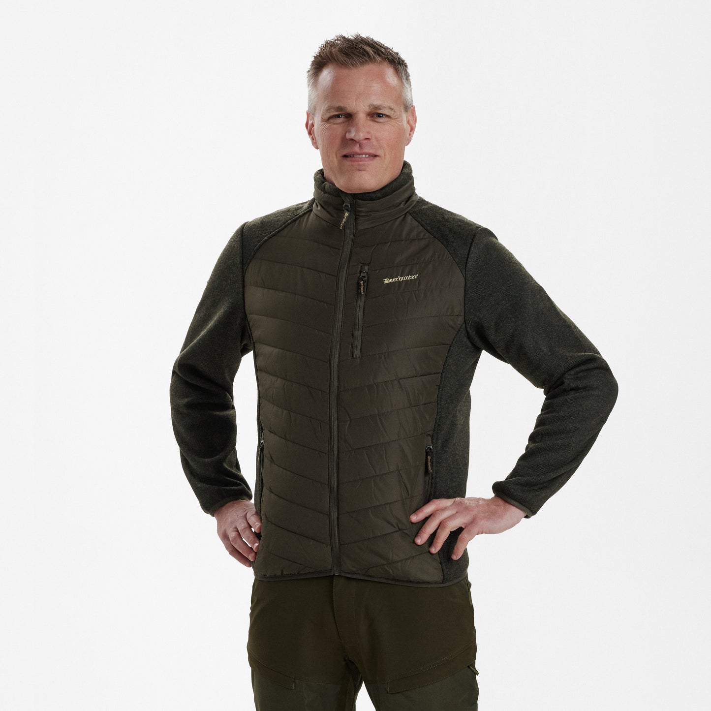 Moor Vadderad Jacka med stickning