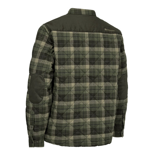 Elbert Padded Skjortjacka - Green Check - bakifrån