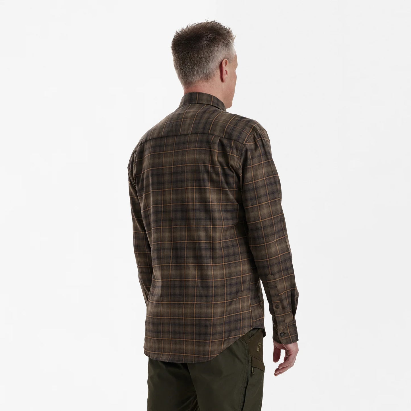 Erik skjorta - Green Check - modell bakifrån