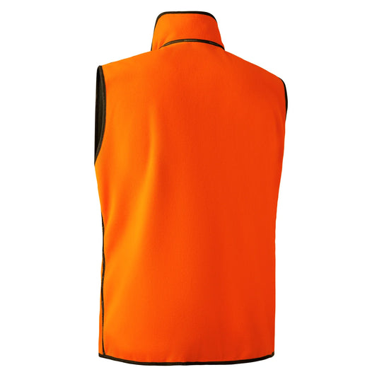 Gamekeeper Fleeceväst - vändbar - Safety Orange - bakifrån