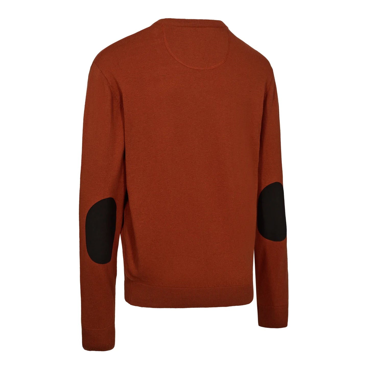Harrington V-neck Stickad Tröja - Oak Rust Melange - bakifrån