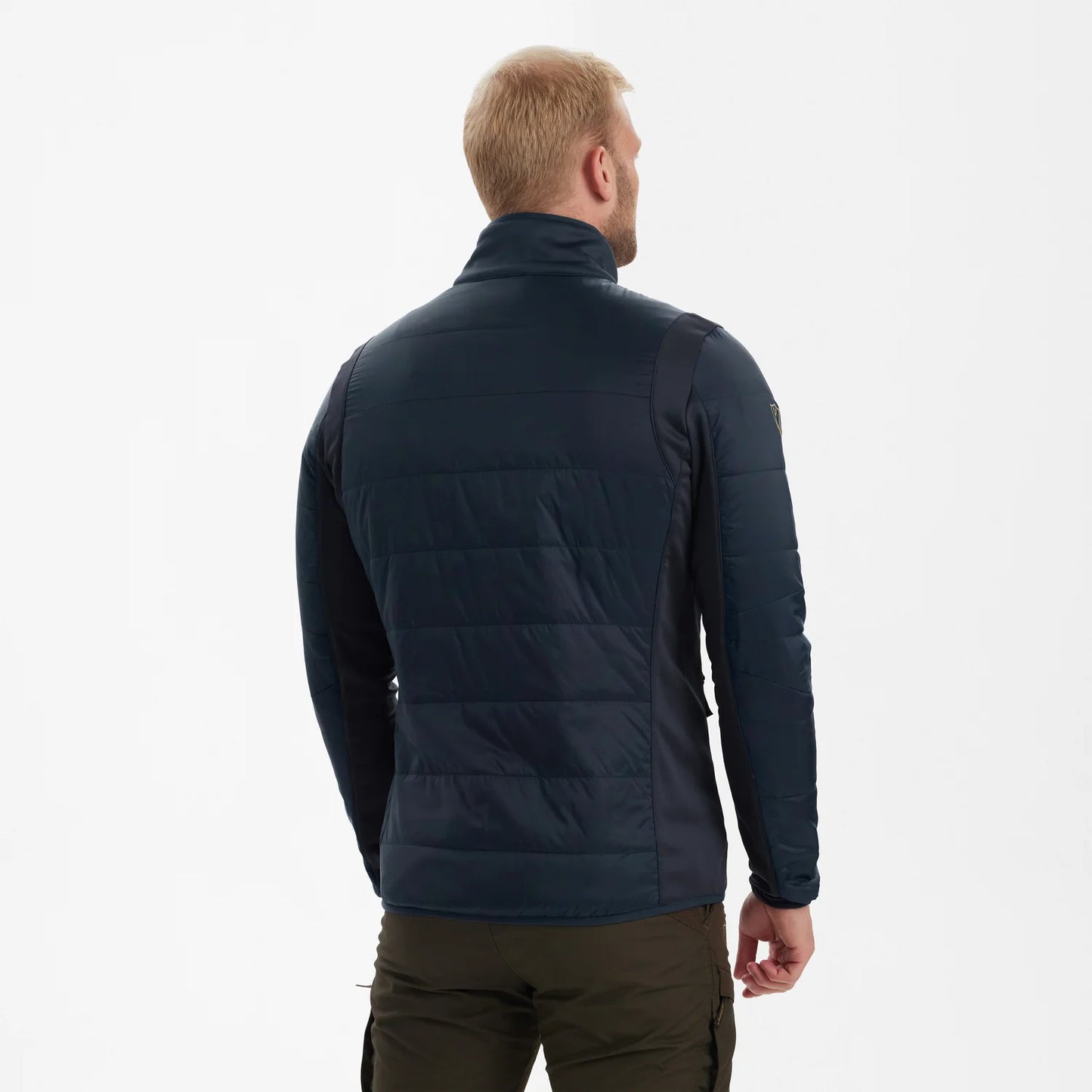 Heat vadderad jacka - Dark Blue - modell bakifrån