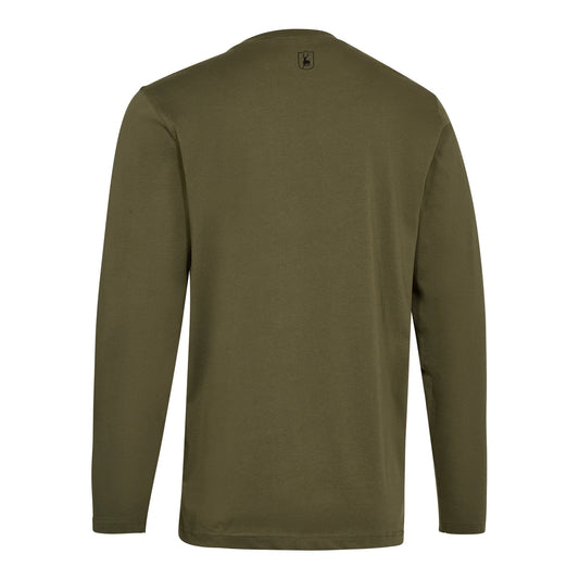 JAXON T-shirt L/S - Glen Green - bakifrån
