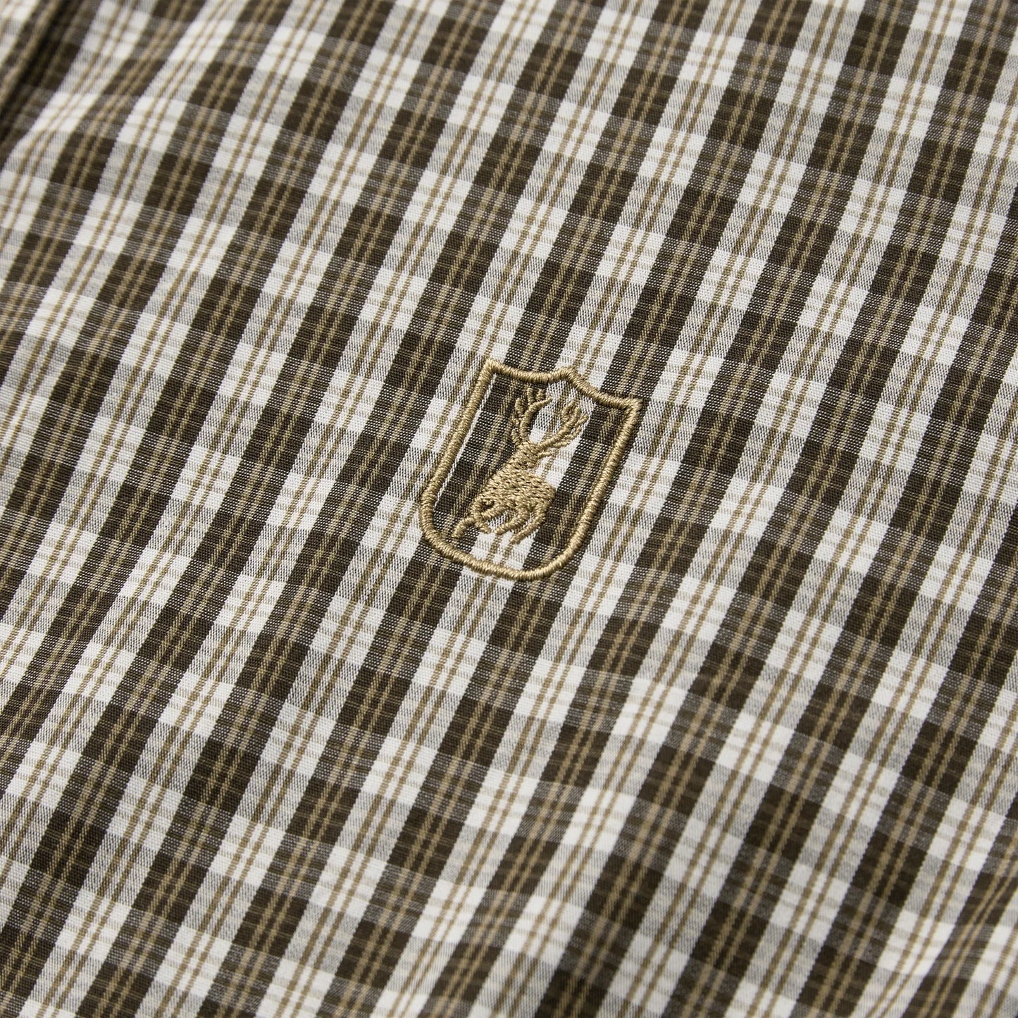 Lady Bridget Skjorta - Brown Check - detalj