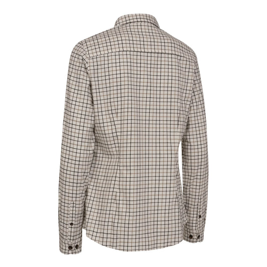 Lady Grace Skjorta - Beige Check - bakifrån