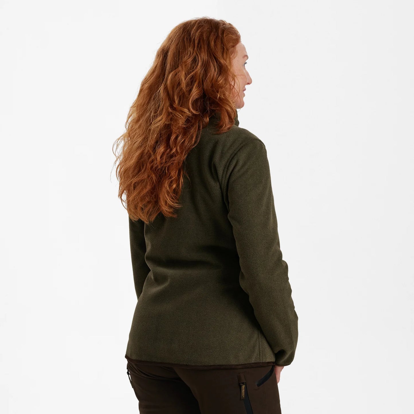 Lady Pam Bonded Fleecejacka - vändbar - Orange - modell bakifrån