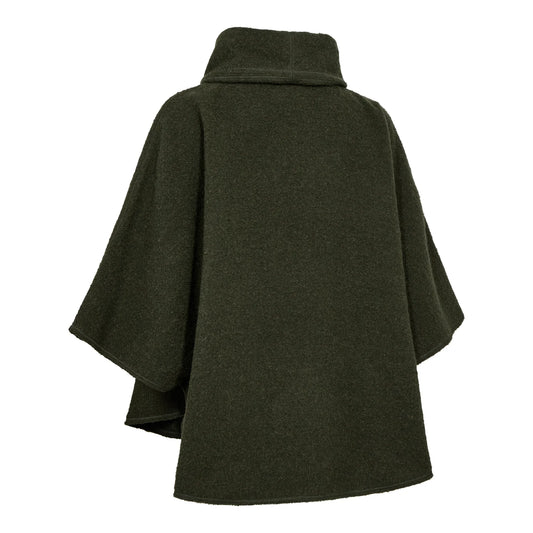Lady Wilder Poncho - Loden Wood - bakifrån