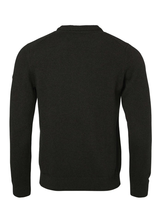Milford O-Neck Wool Pullover Men - Dark Green - 2