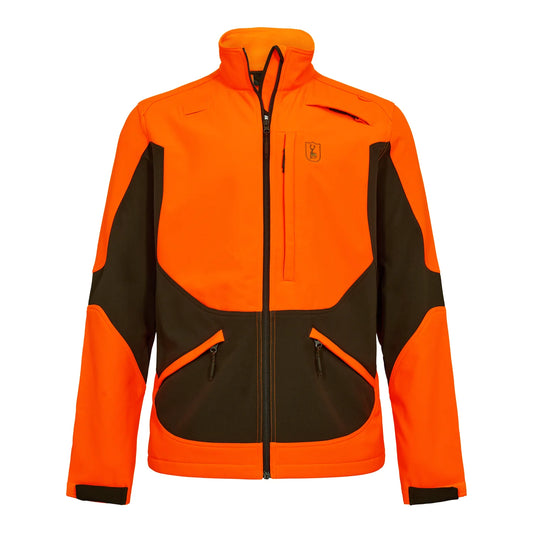 Rogaland Softshelljacka - Safety Orange - framifrån