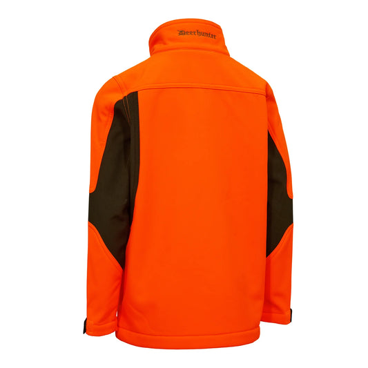 Youth Rogaland Softshelljacka - Safety Orange - bakifrån