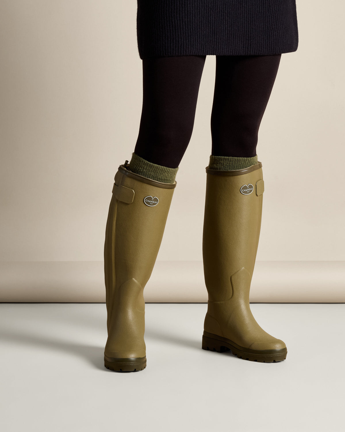 Women's Chasseur Neoprene Lined Boot - Vert Vierzon / Black