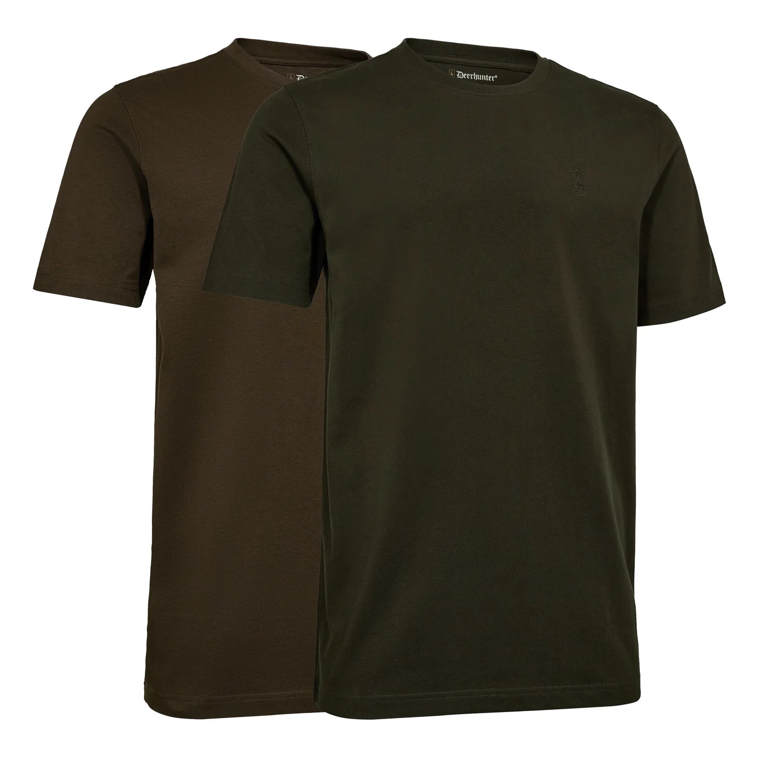 2-pack T-shirt - Fallen leaf / Timber - framifrån