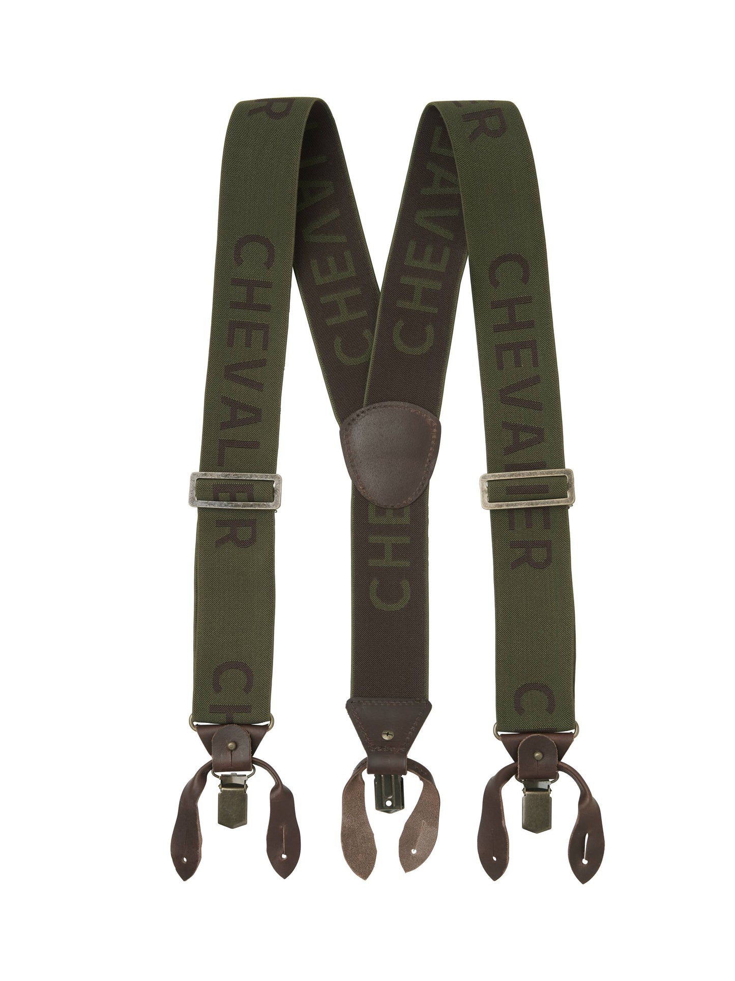 Chevalier Logo Suspenders - Dark Green - 1