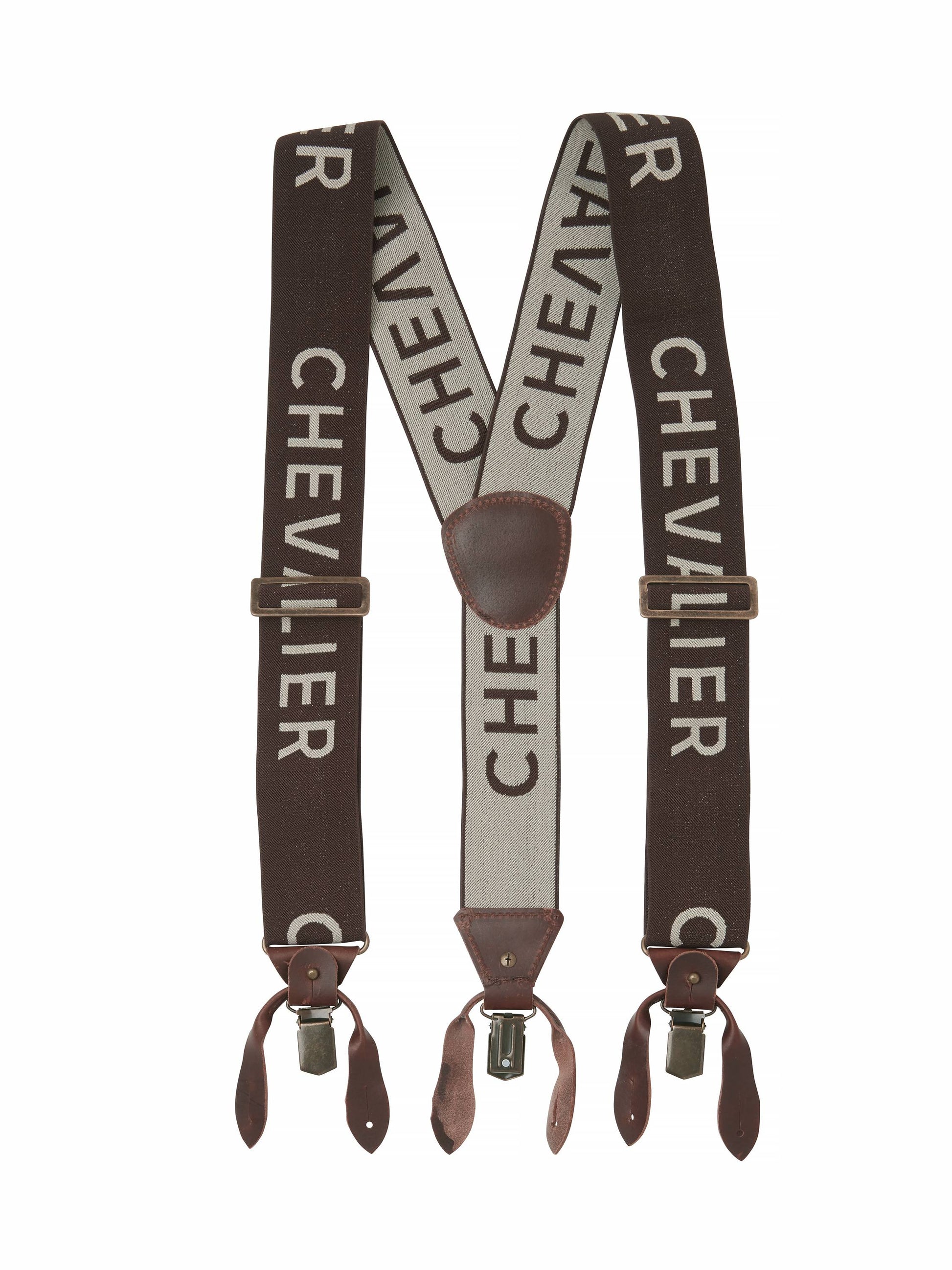 Chevalier Logo Suspenders - Brown - 1