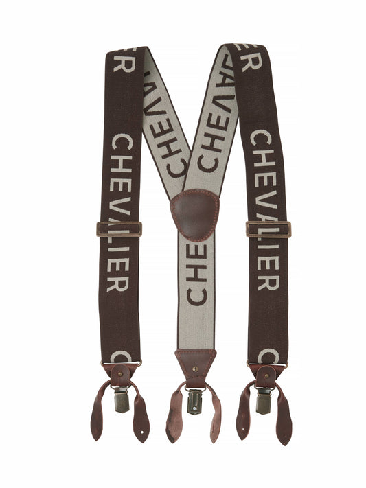 Chevalier Logo Suspenders - Brown - 1