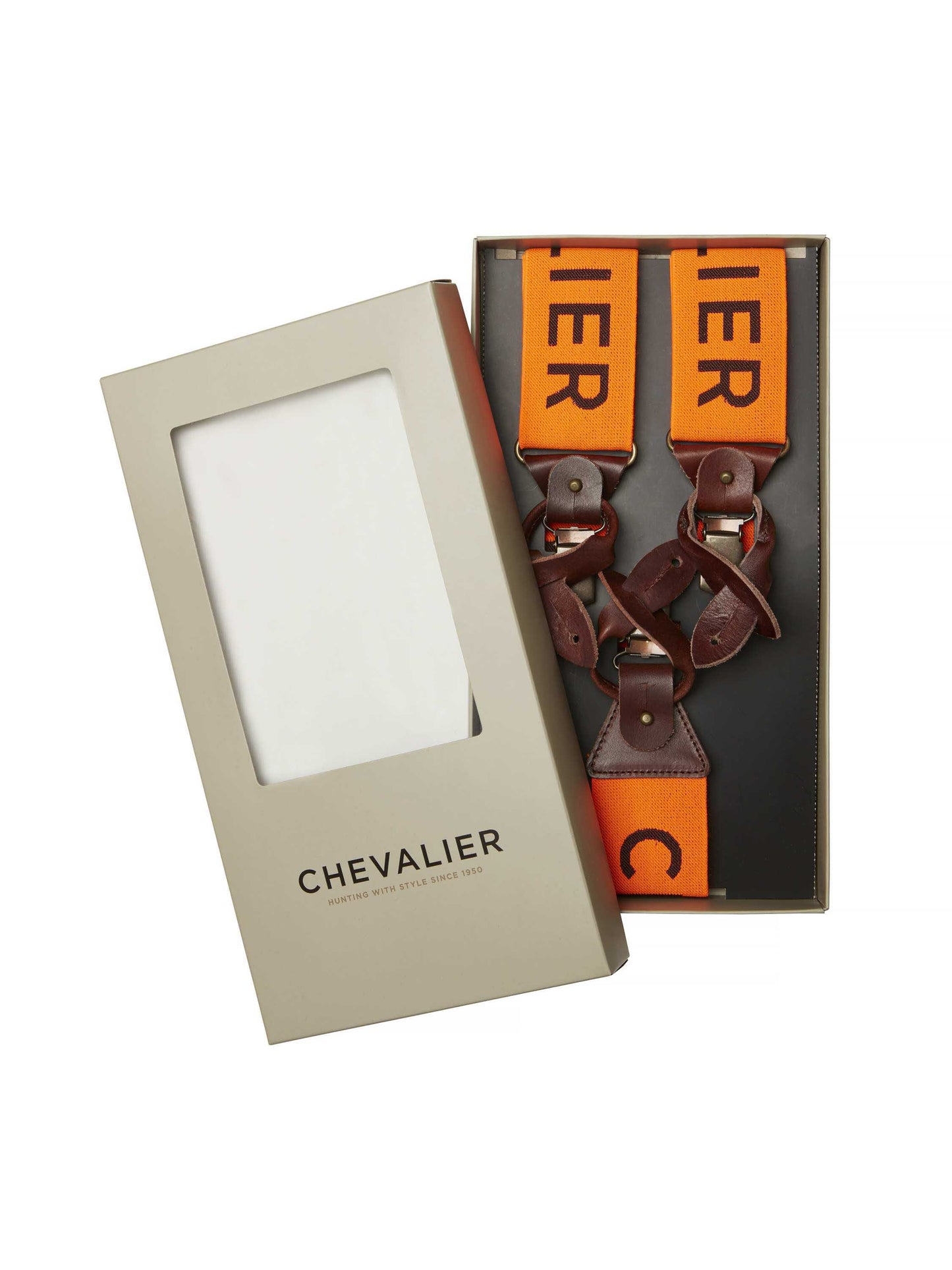 Chevalier Logo Suspenders - High Vis Orange - 2