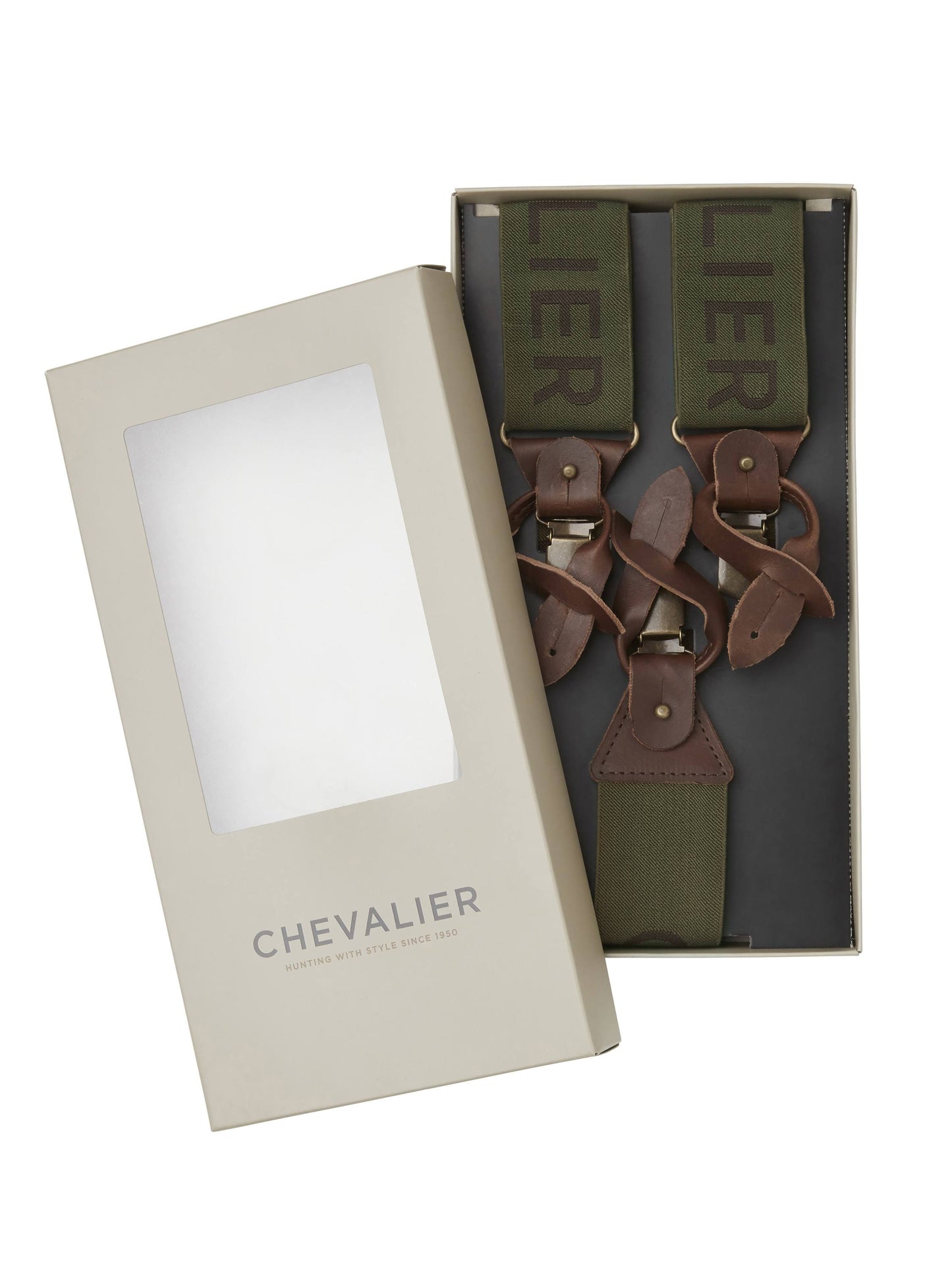 Chevalier Logo Suspenders - Dark Green - 2