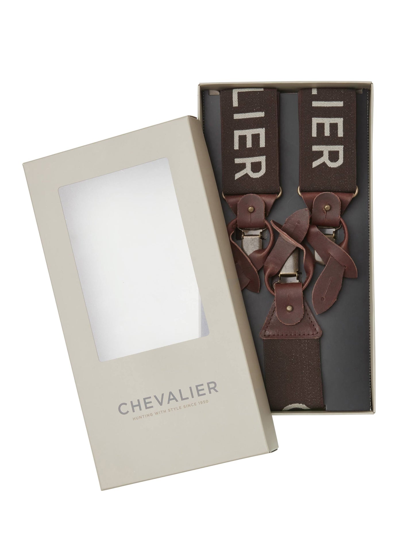 Chevalier Logo Suspenders - Brown - 2