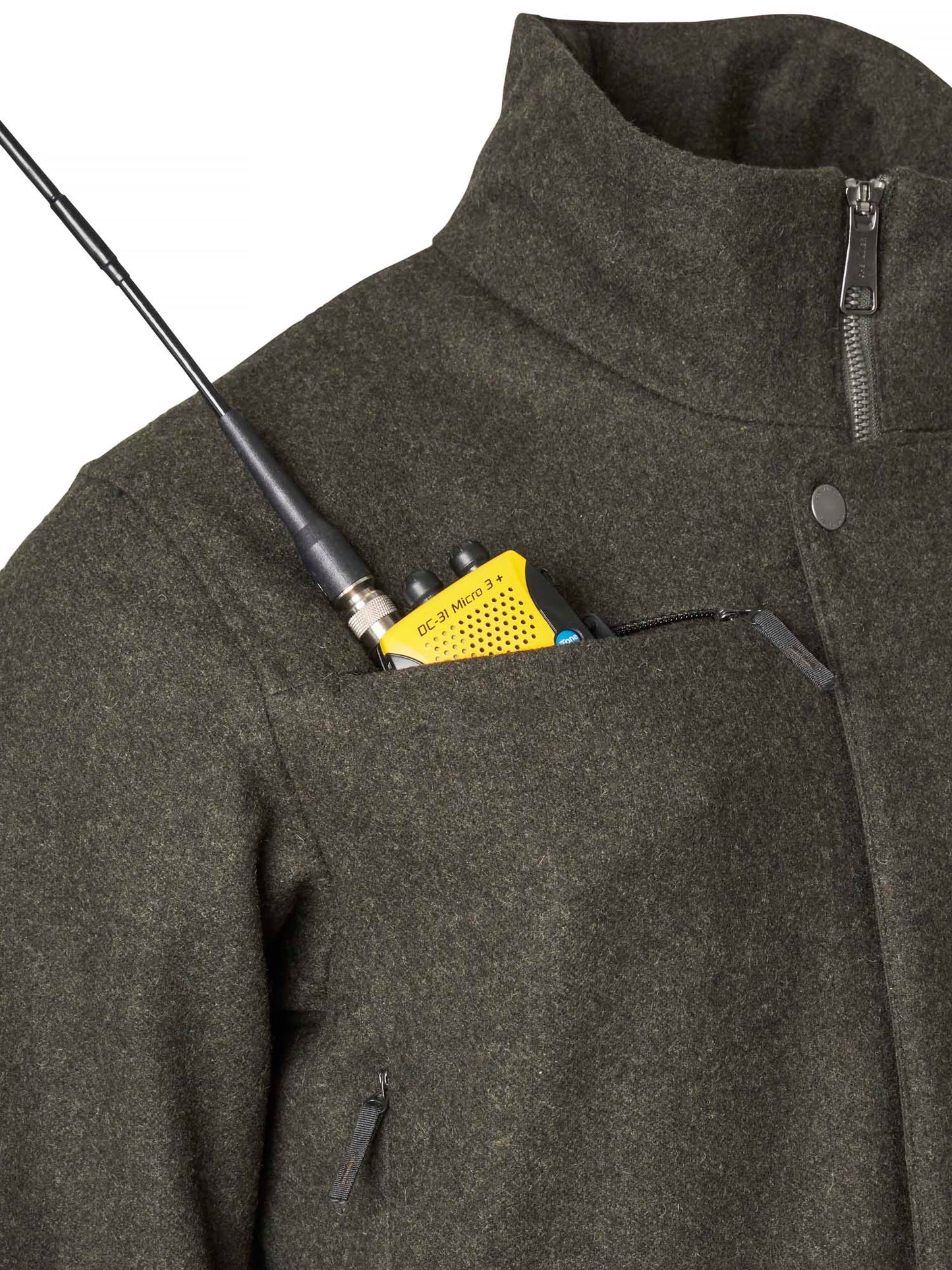 Loden Wool Jacket Men - 2.0 Dark Green Melange - 4
