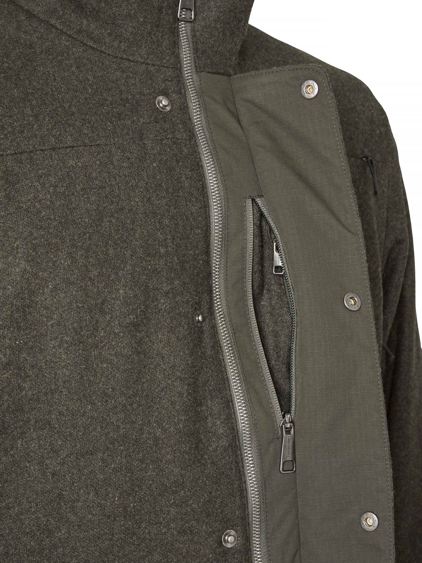 Loden Wool Jacket Men - 2.0 Dark Green Melange - 5