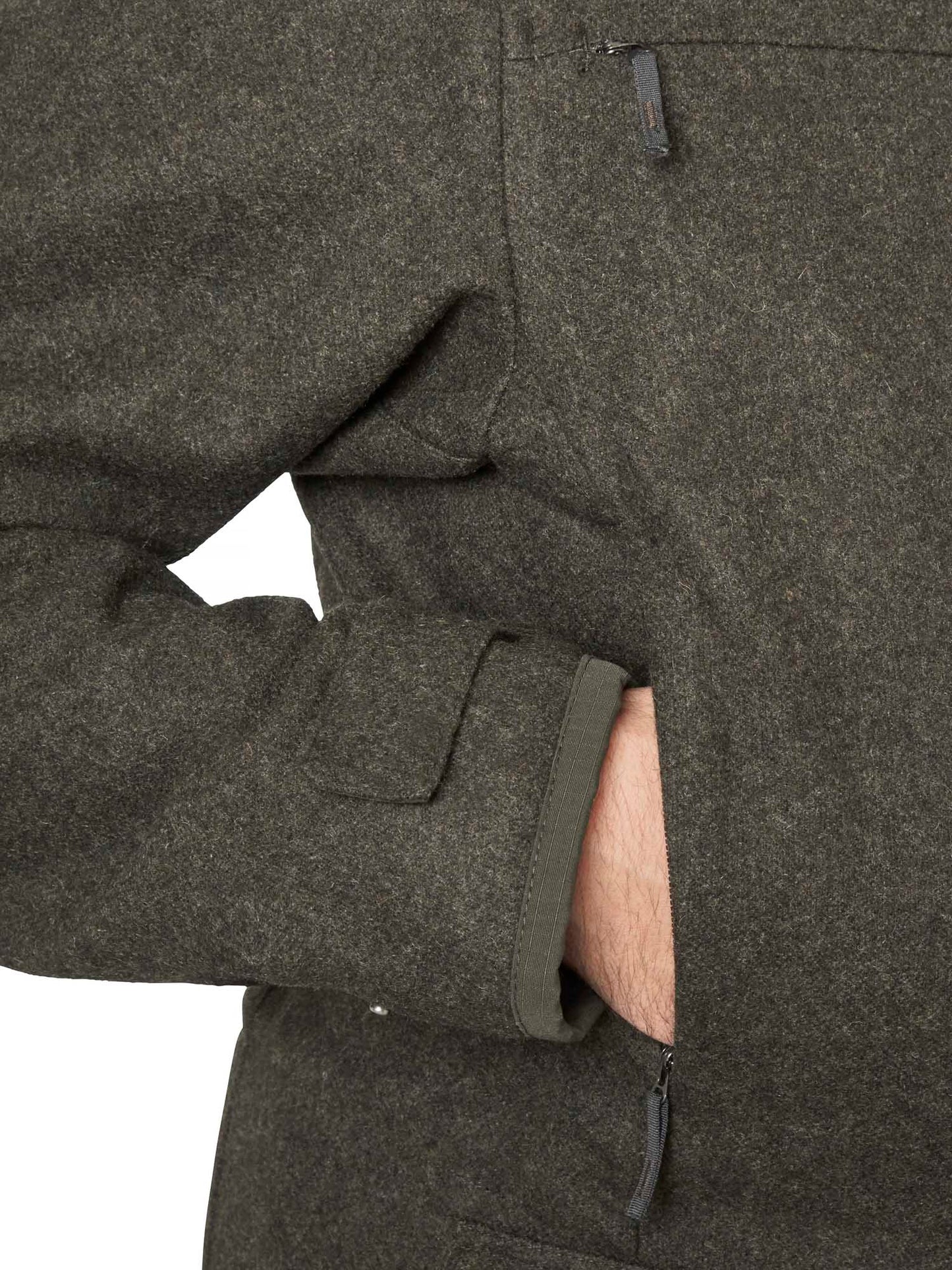 Loden Wool Jacket Men - 2.0 Dark Green Melange - 6