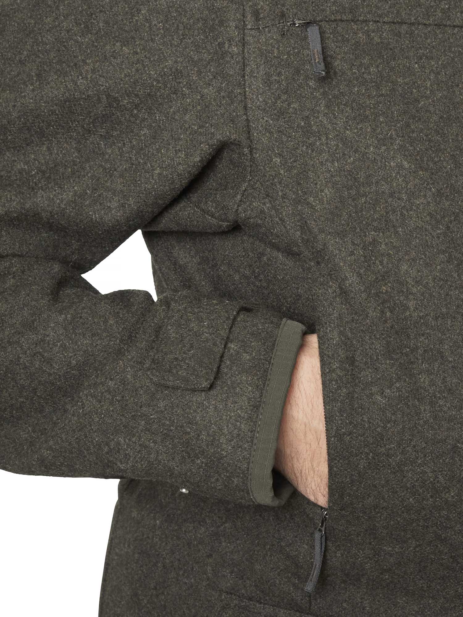 Loden Wool Jacket Men - 2.0 Dark Green Melange - 6