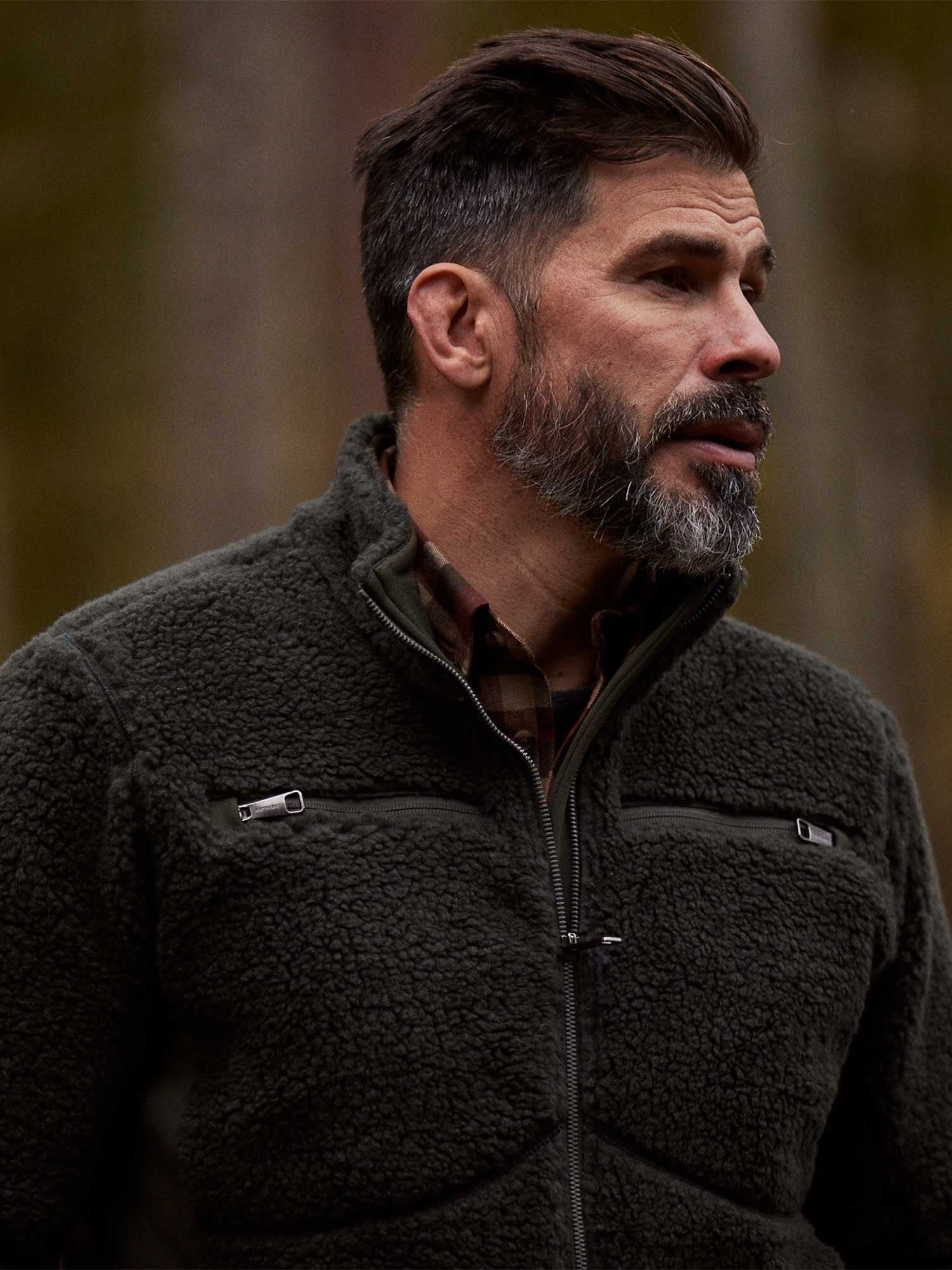 Root Wool Pile Jacket Men - Midnight Pine - 20