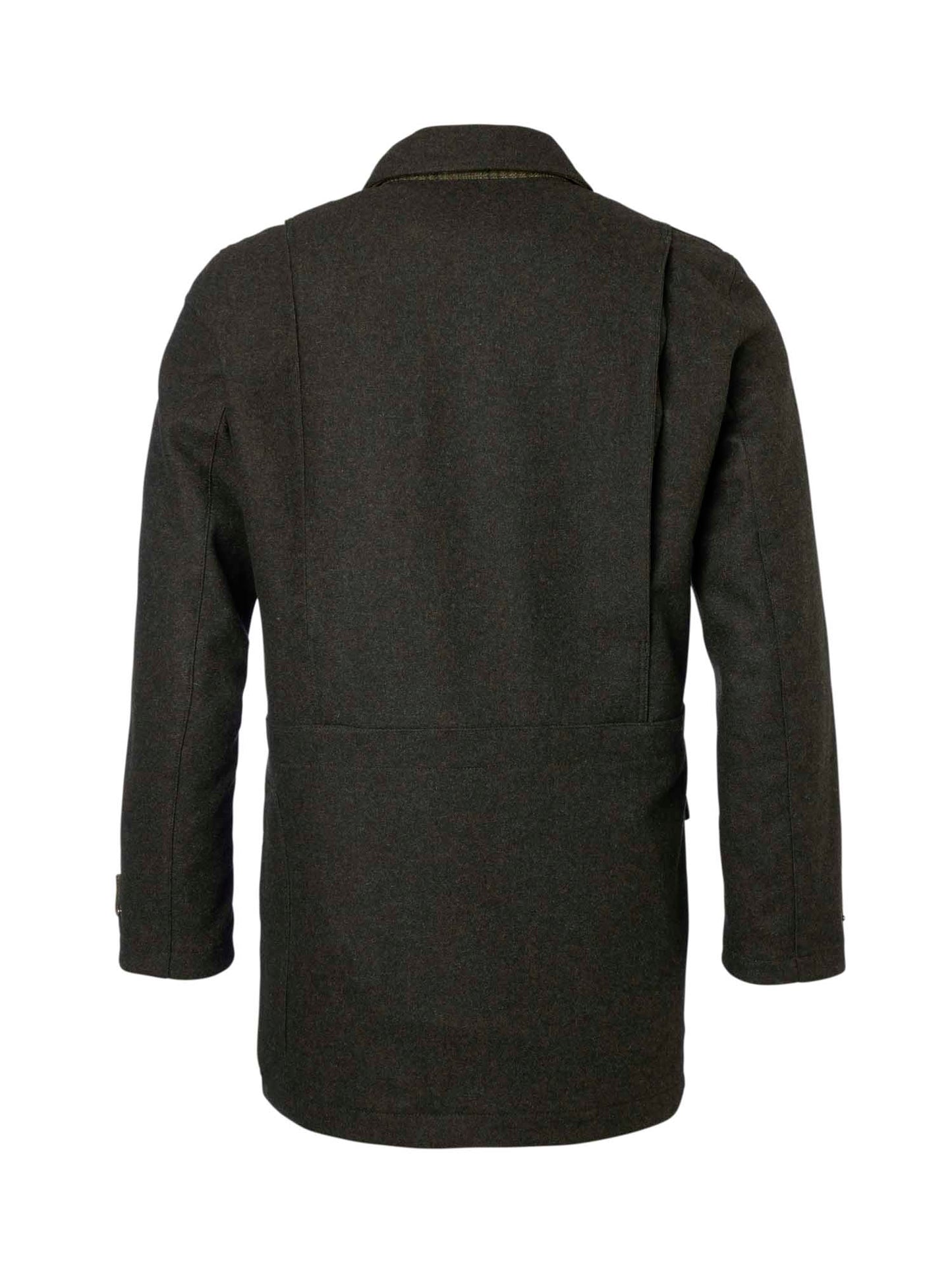 Burley Chevalite Wool Coat Men - Dark Green Melange - 2