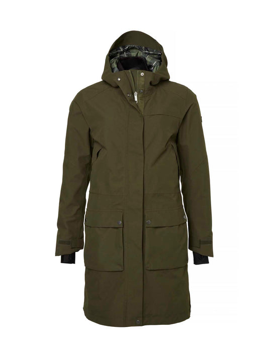 Fractus Chevalite Rain Coat Women - Tobacco Green - 1