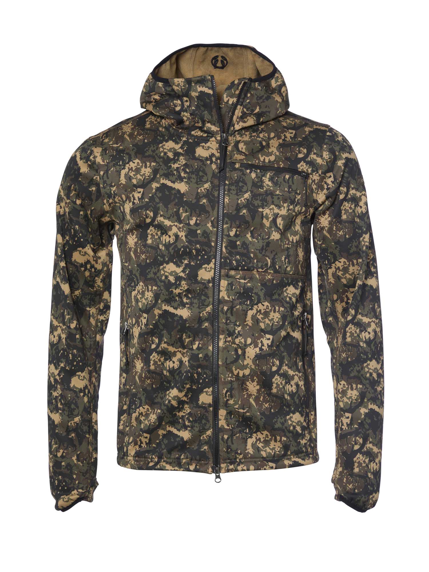 Hunter Stretch Zip Hoodie Men - Antler Camouflage - 1