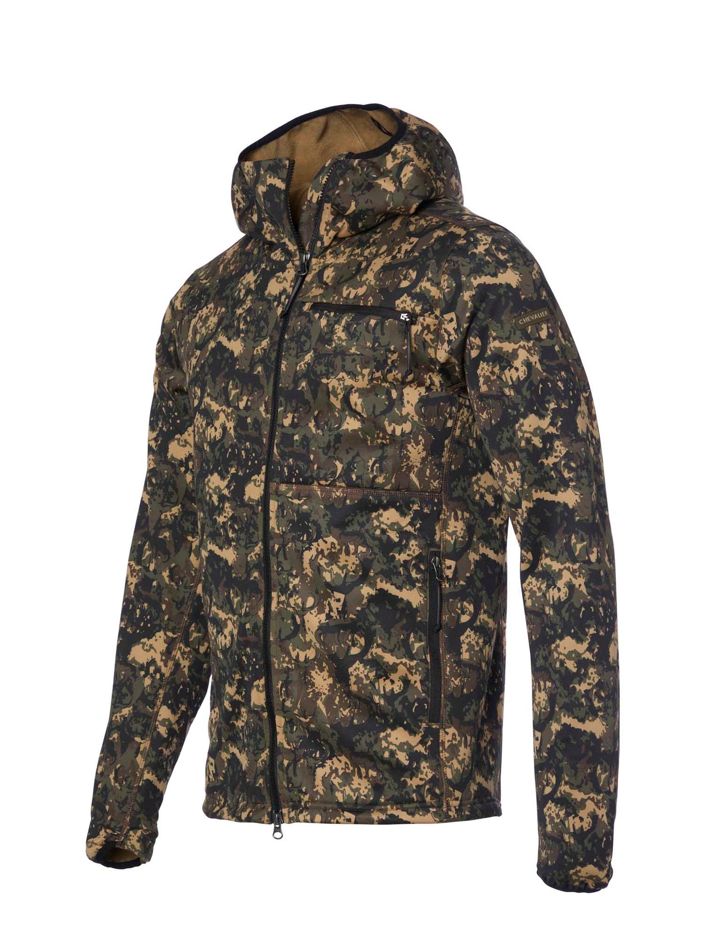 Hunter Stretch Zip Hoodie Men - Antler Camouflage - 3
