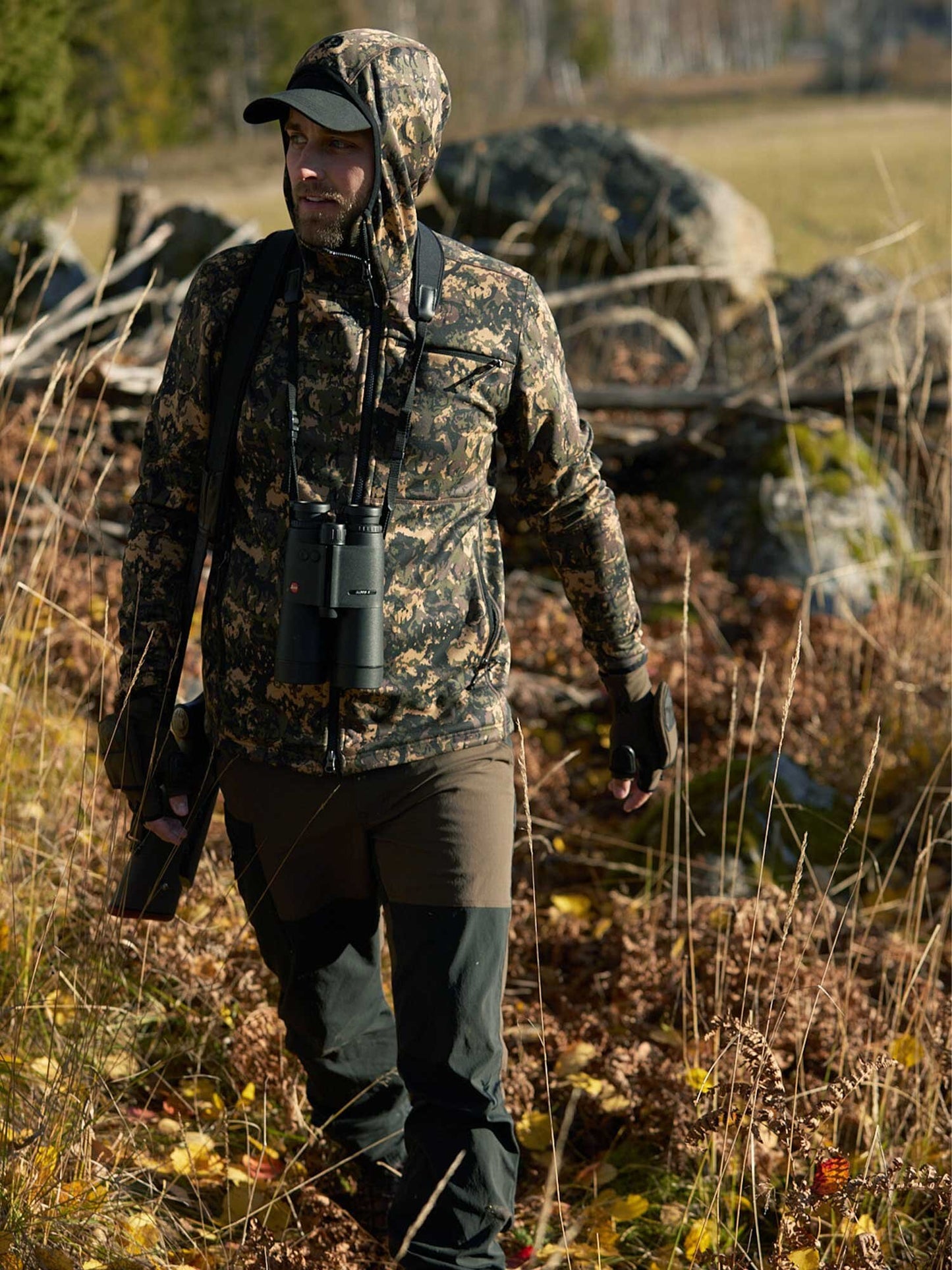 Hunter Stretch Zip Hoodie Men - Antler Camouflage - 22