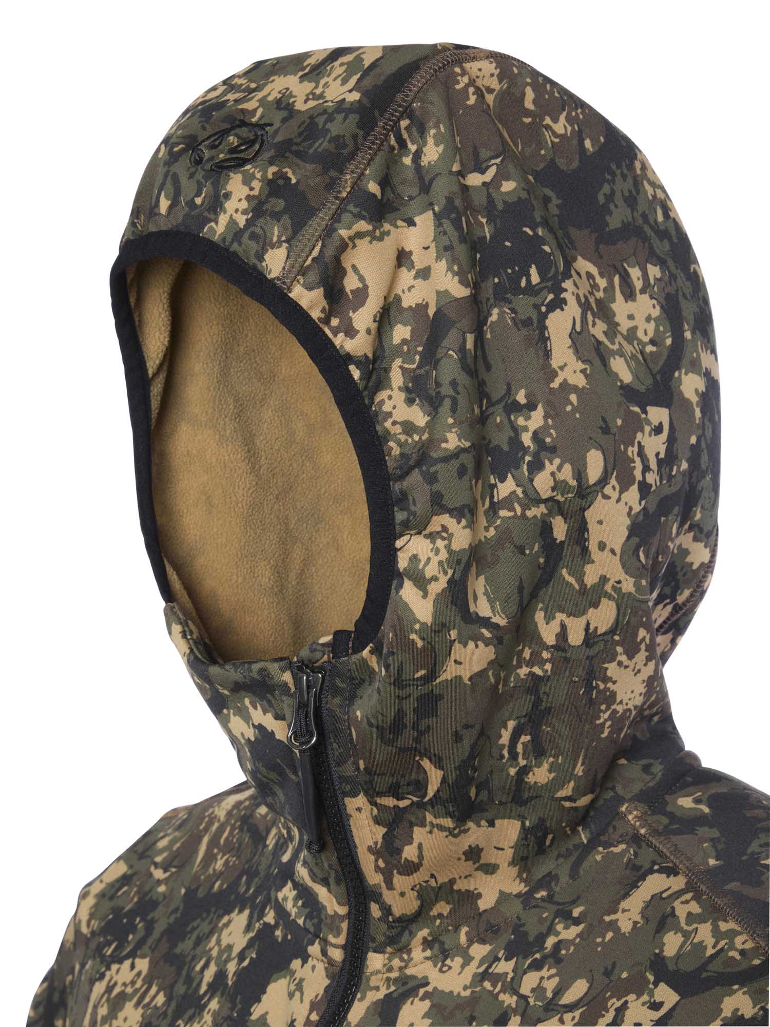 Hunter Stretch Zip Hoodie Men - Antler Camouflage - 4