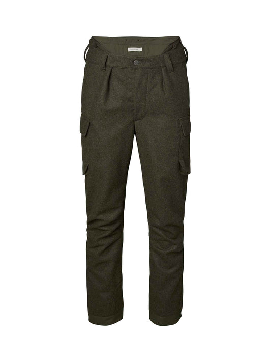 Loden Wool Pants Men - 2.0 Dark Green Melange - 1