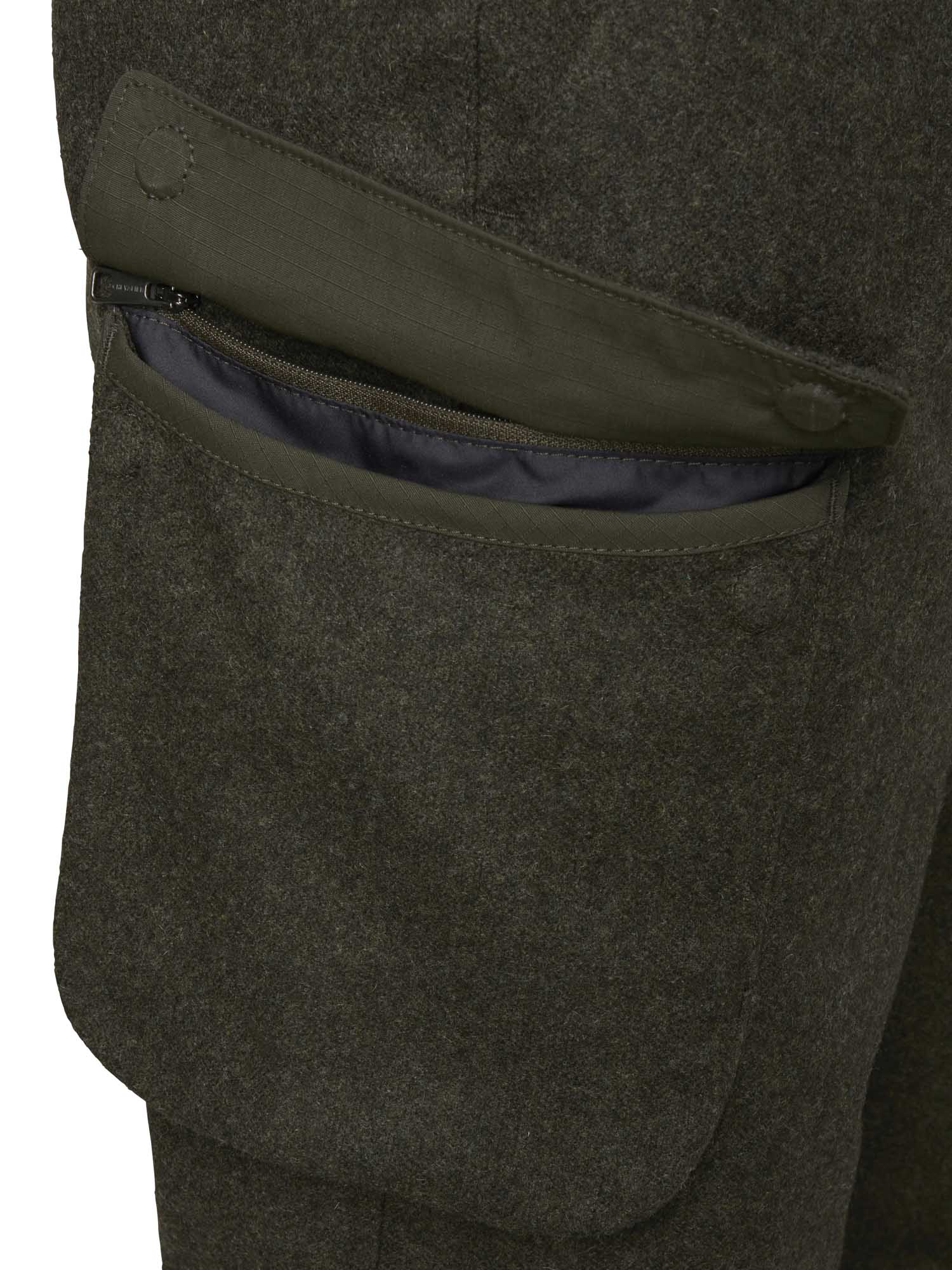 Loden Wool Pants Men - 2.0 Dark Green Melange - 4