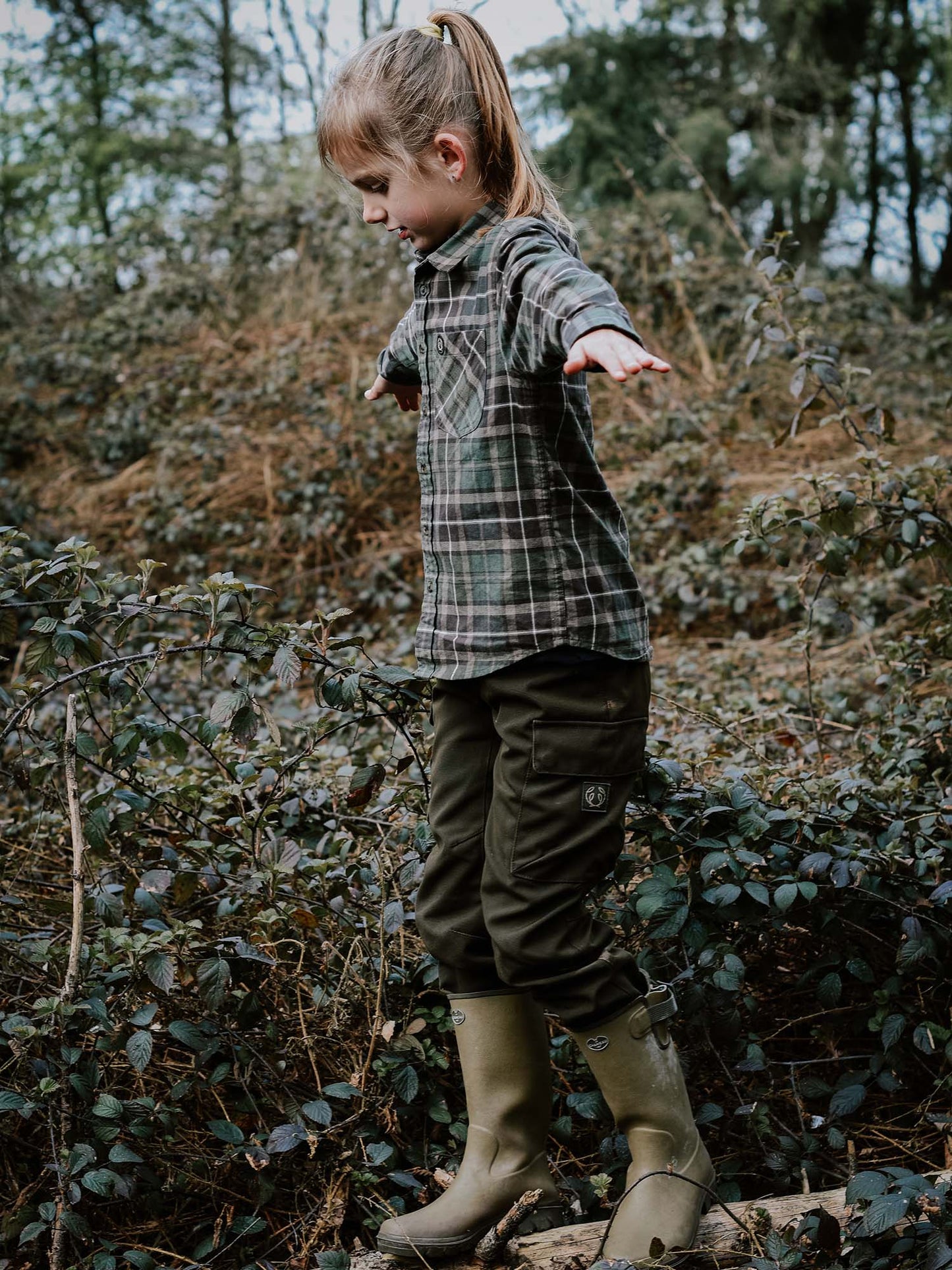 Piglet Stretch Pants Junior - Dark Green - 21