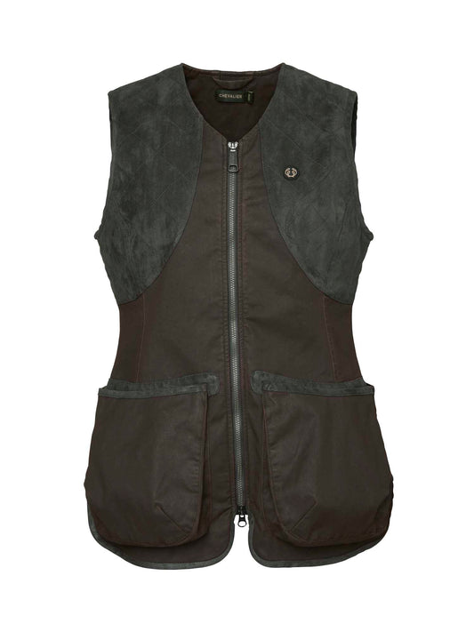 Vintage Dogsport Vest Women - Leather Brown - 1