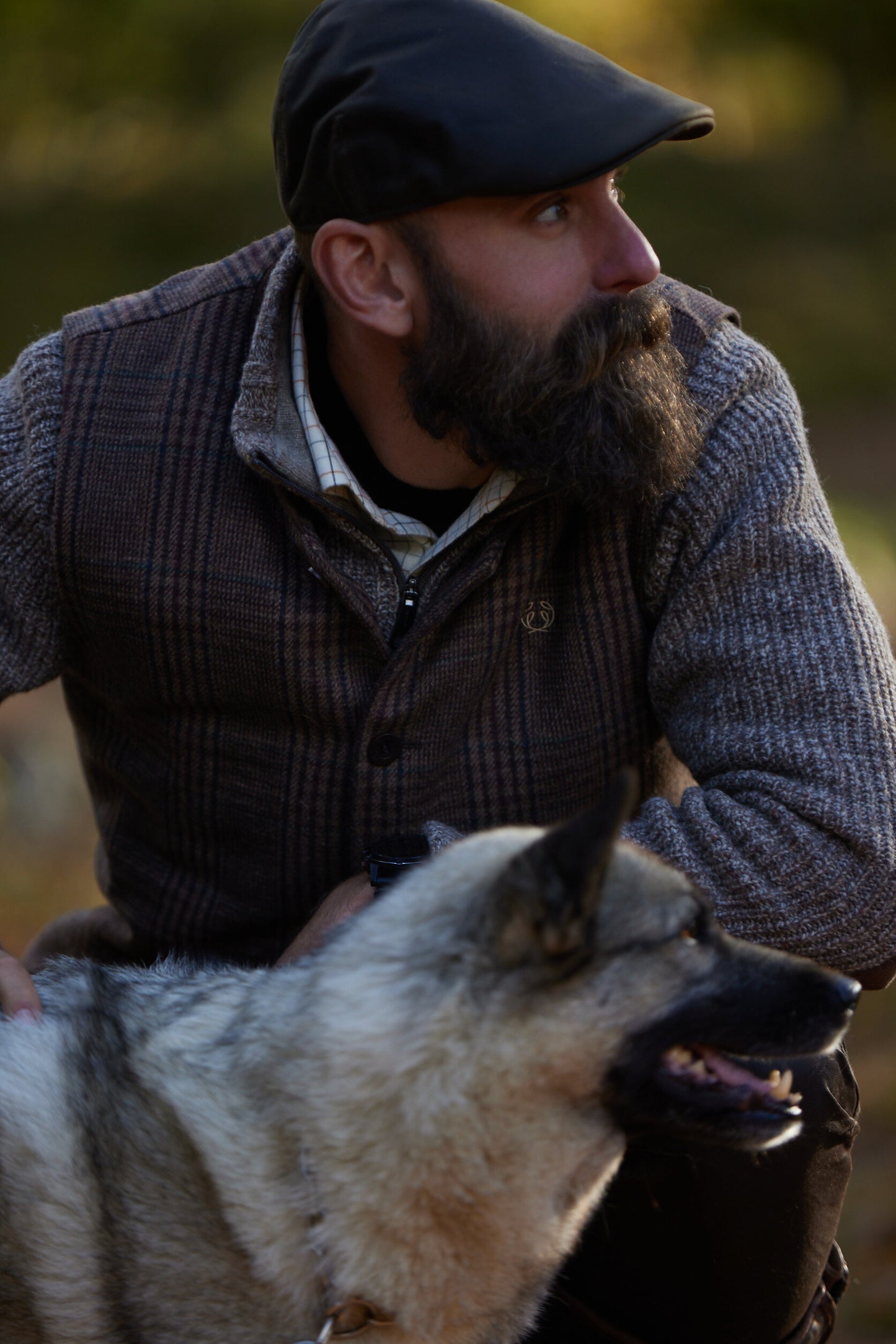Sion Fill100 Tweed Vest Men - Dark Brown Glencheck - 21