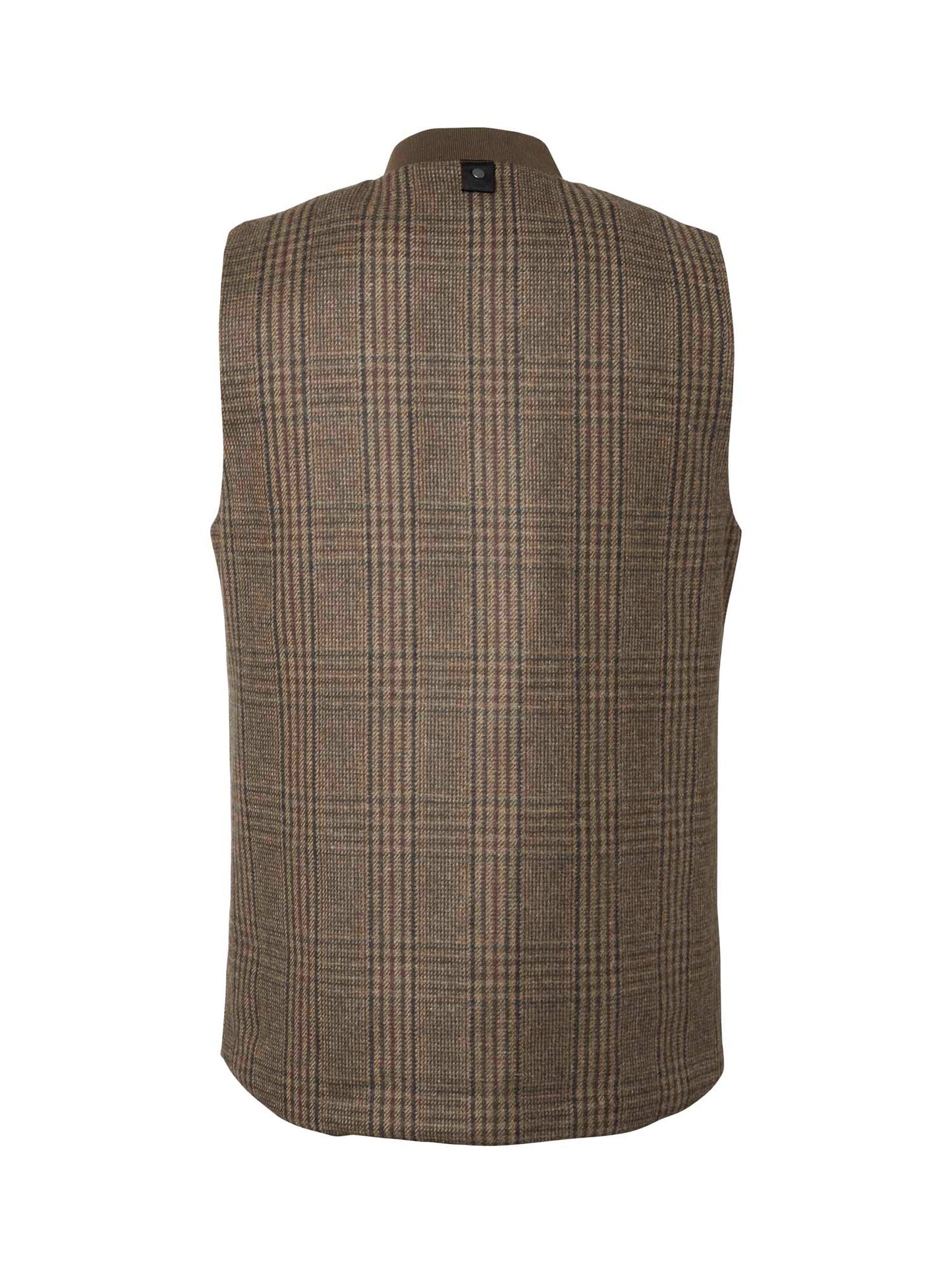 Sion Fill100 Tweed Vest Men - Dark Brown Glencheck - 2