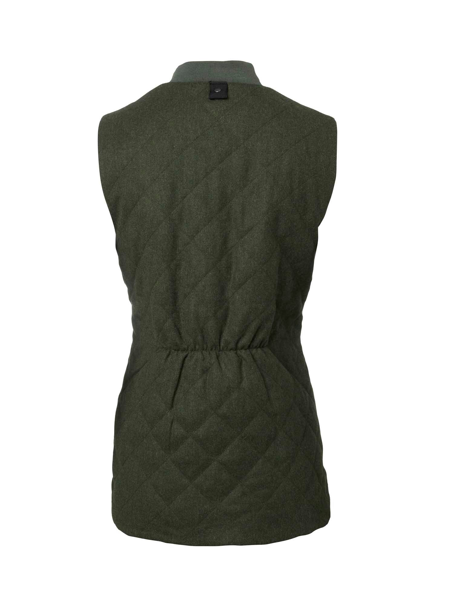 Allington Fill100 Tweed Vest Women - Dark Green - 2