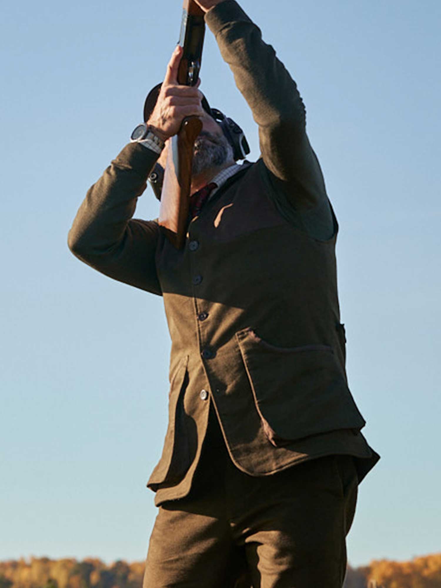 Preston Moleskin Shooting Vest Men - Forest Green - 20